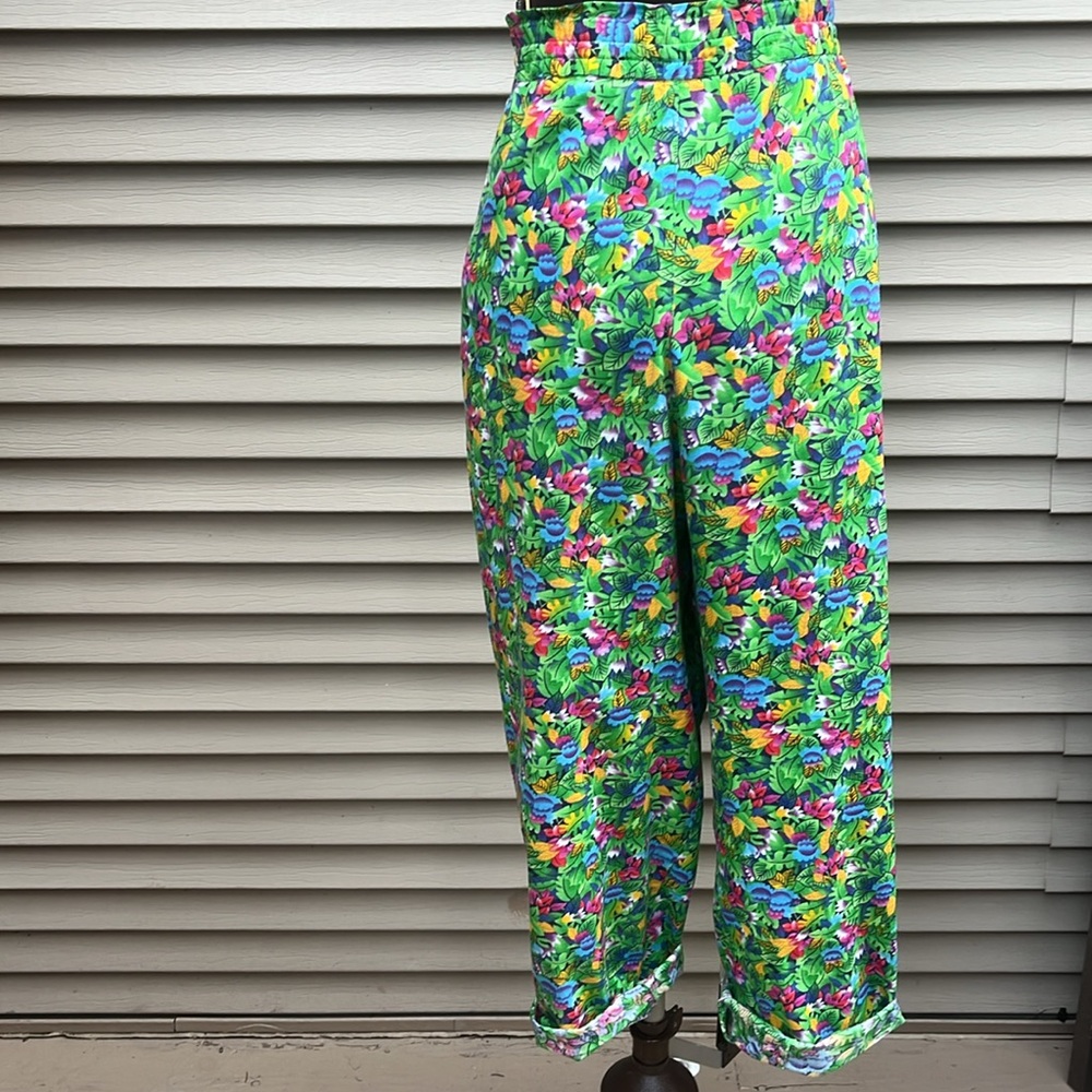 Liz Sport cotton colorful high waist pants size L, adding free matching sweater - Picture 8 of 10